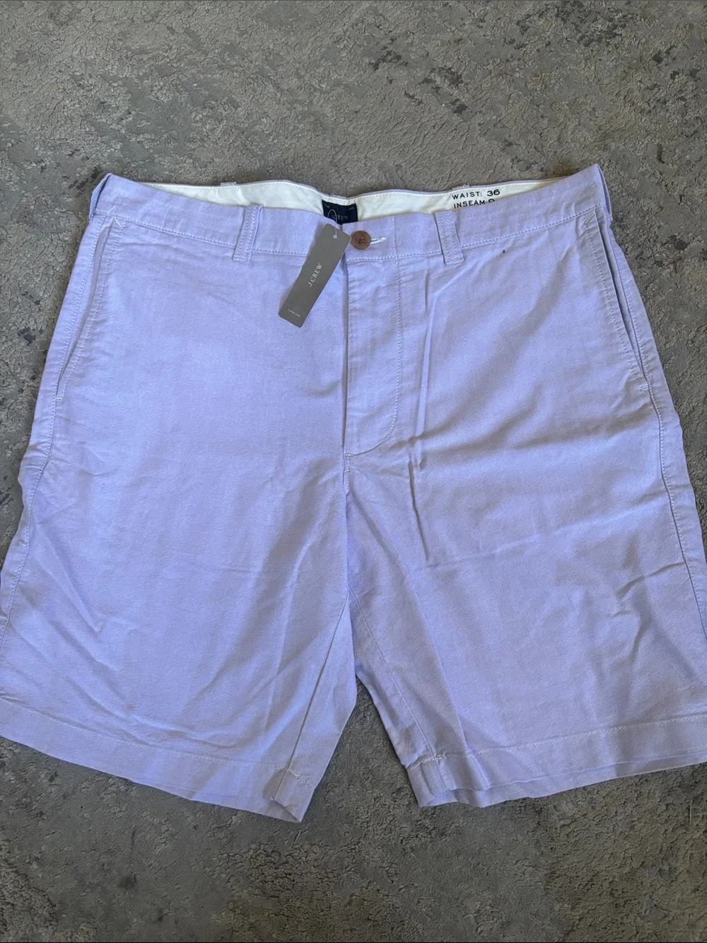 J. Crew Lavender Flat-Front Chino Shorts
